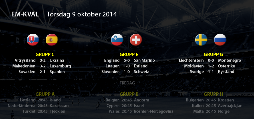 EM-kval 9 oktober 2014