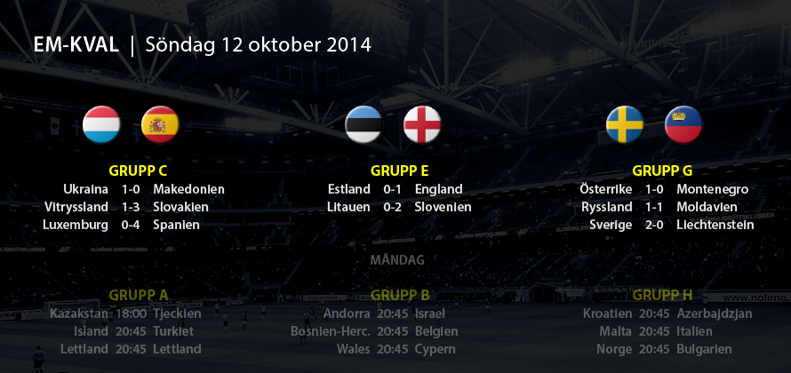 EM-kval 12 oktober 2014