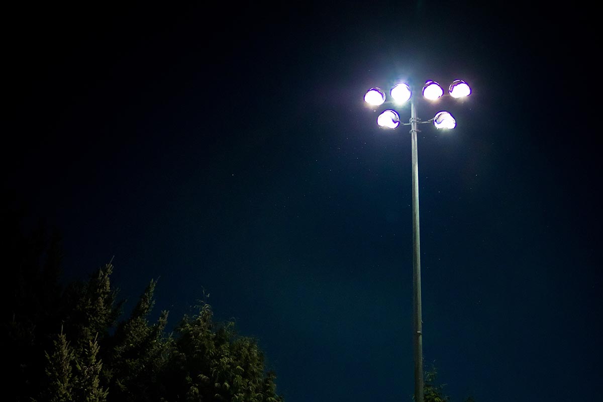 fotboll, belysning
