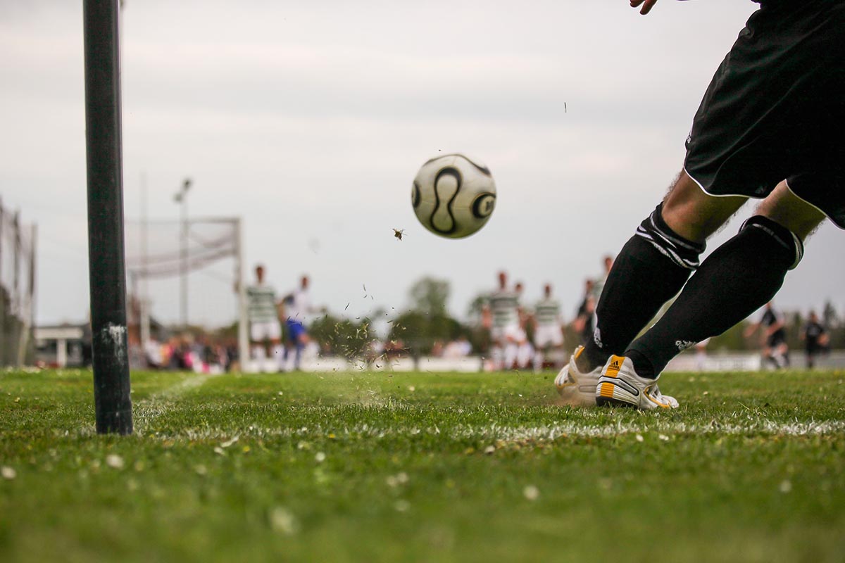 fotboll, hörna