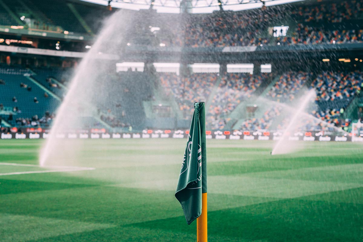 fotboll, hörnflagga