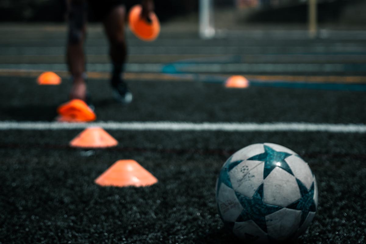 fotboll, träning