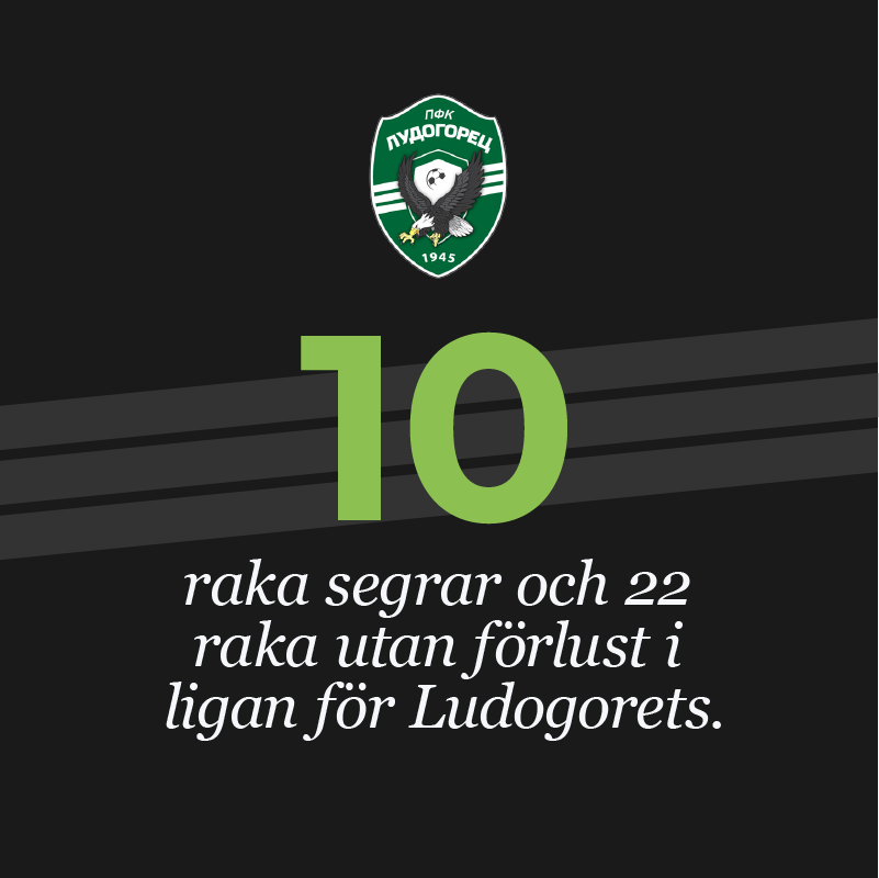 10 raka segrar och 22 raka utan förlust för Ludogorets
